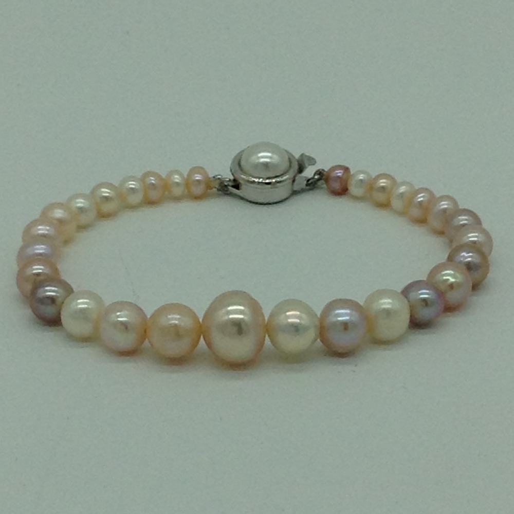 Freshwater Round Graded Shaded 1 Lines Pearls Full Set JPP1041