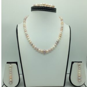 Freshwater Round Graded Shaded 1 Lines Pearls Full Set JPP1041