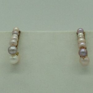 Freshwater Round Graded Shaded 2 Lines Pearls Full Set JPP1040