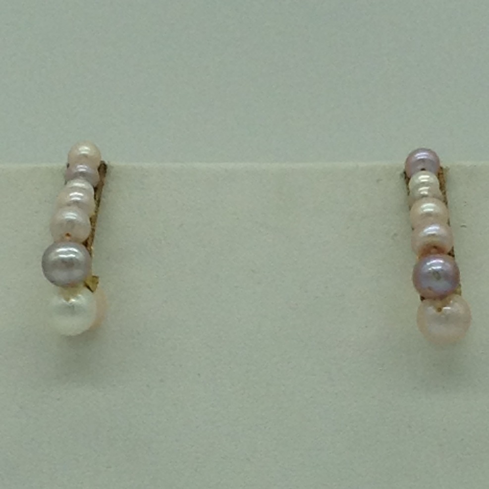 Freshwater Round Graded Shaded 2 Lines Pearls Full Set JPP1040