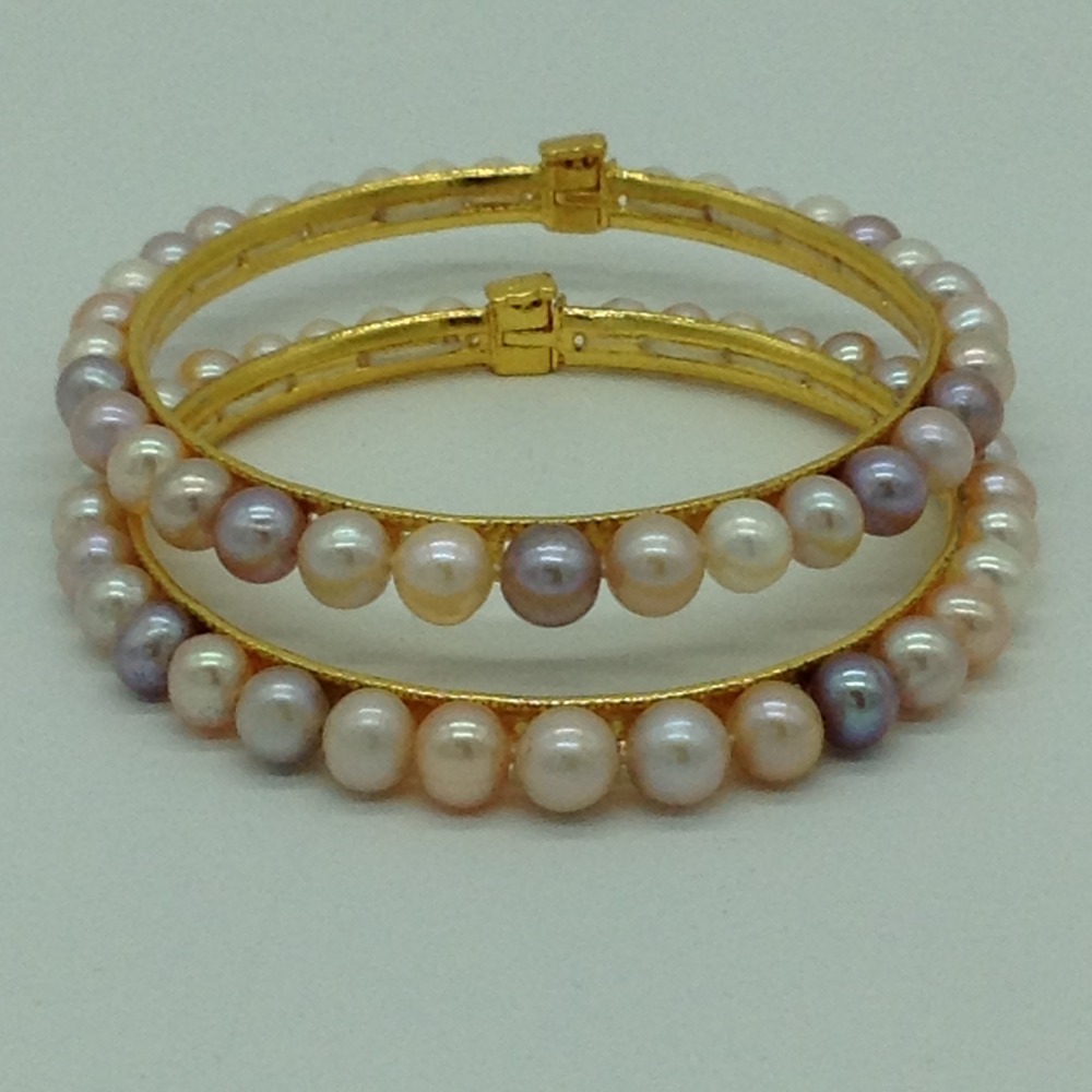 Freshwater Round Graded Shaded 2 Lines Pearls Full Set JPP1040