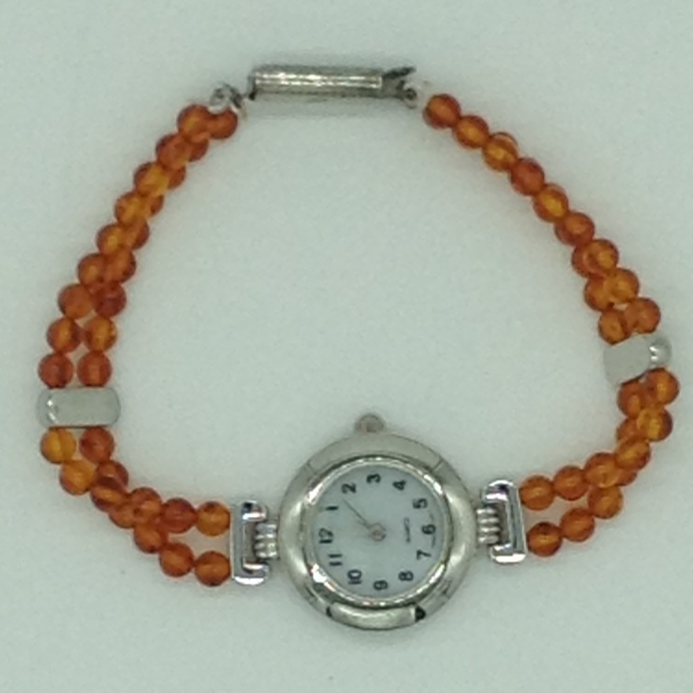Orange Semi Round Beeds 2 Layers Designer Watch JBG0261