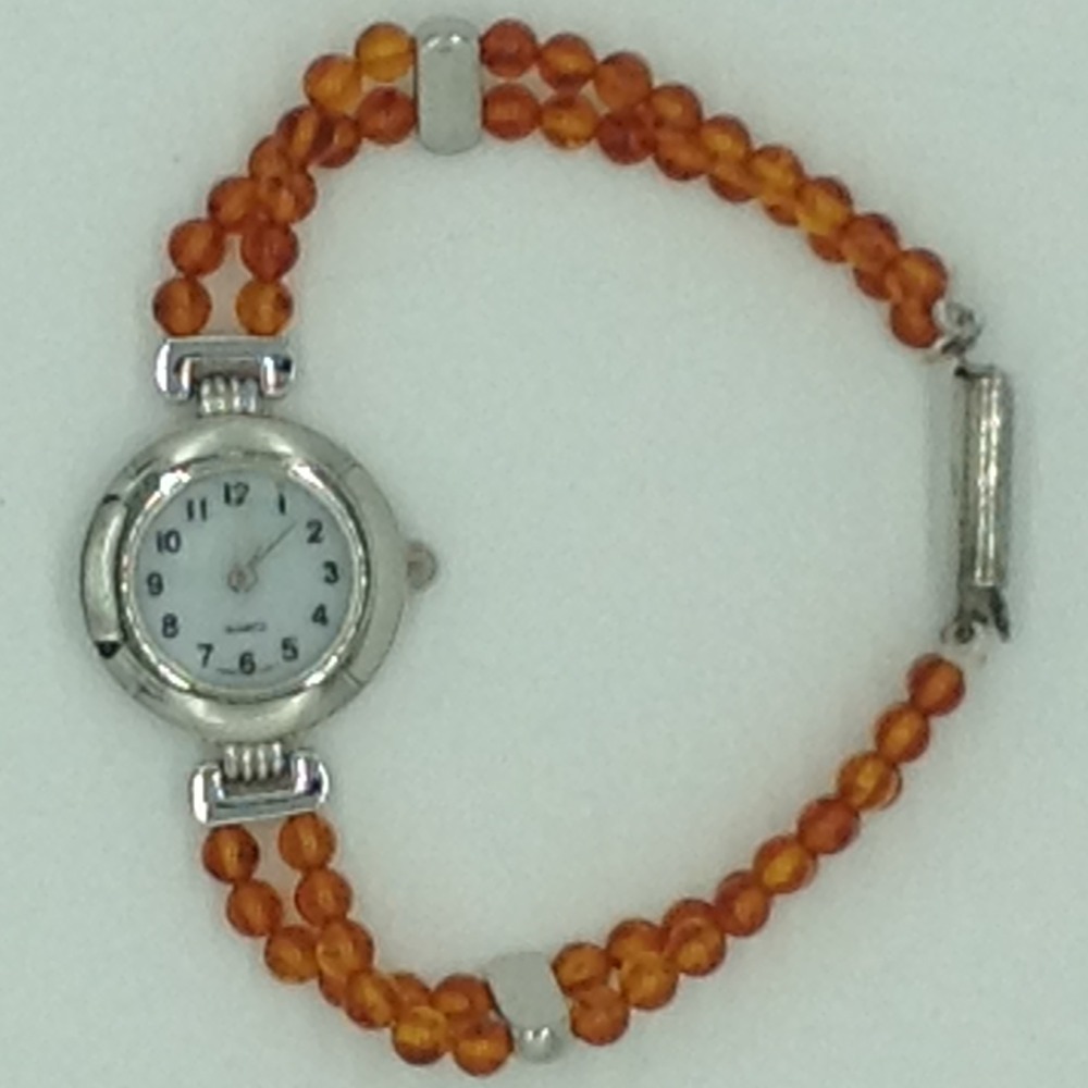 Orange Semi Round Beeds 2 Layers Designer Watch JBG0261