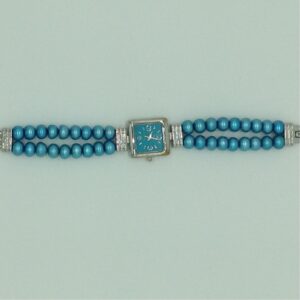 Freshwater Blue Flat Pearls 2 Layers Watch JBG0257