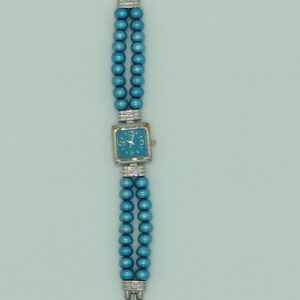 Freshwater Blue Flat Pearls 2 Layers Watch JBG0257