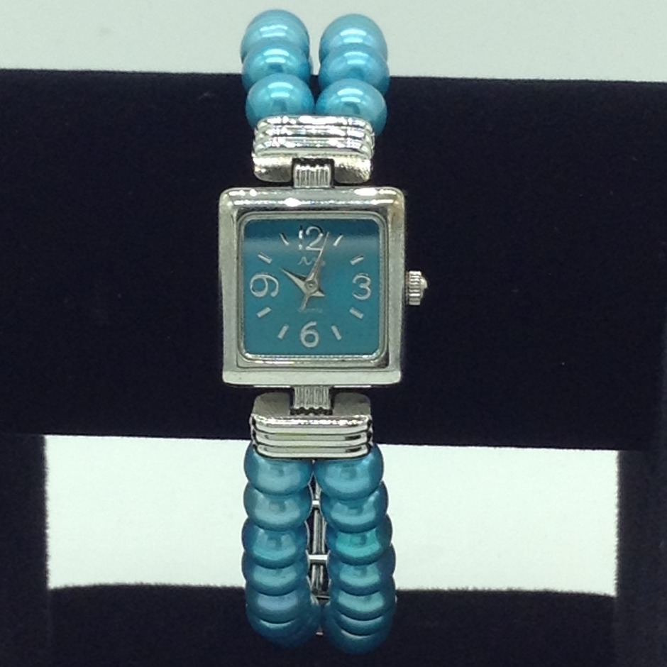 Freshwater Blue Flat Pearls 2 Layers Watch JBG0257