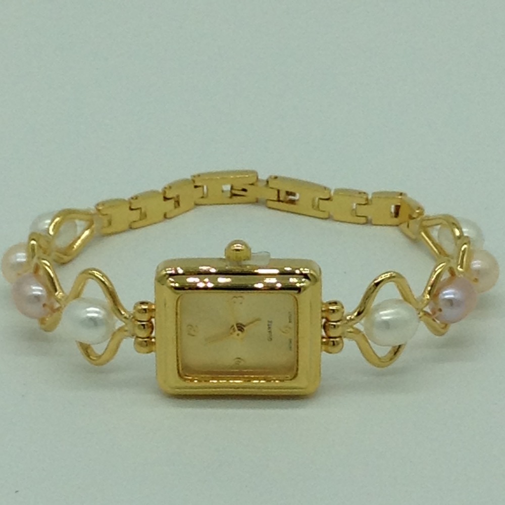 Freshwater Multicolour Oval Pearls Wave Pattern Watch JBG0255