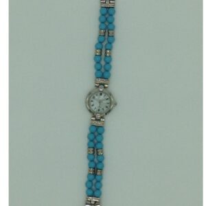 Turquoise Round 2 Layers Designer Watch JBG0253