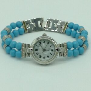 Turquoise Round 2 Layers Designer Watch JBG0253
