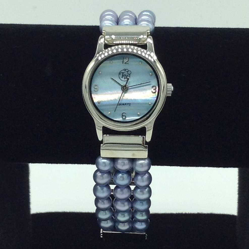 Freshwater Purple Round Pearls 3 Layers Watch JBG0250