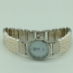 Freshwater White Round Pearls 3 Layers Watch JBG0248