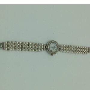 Freshwater White Round Pearls 3 Layers Watch JBG0246