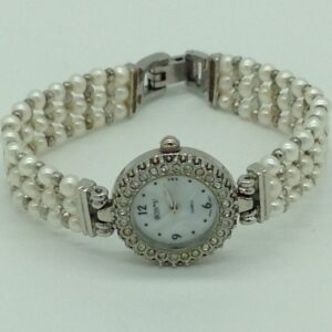 Freshwater White Round Pearls 3 Layers Watch JBG0246