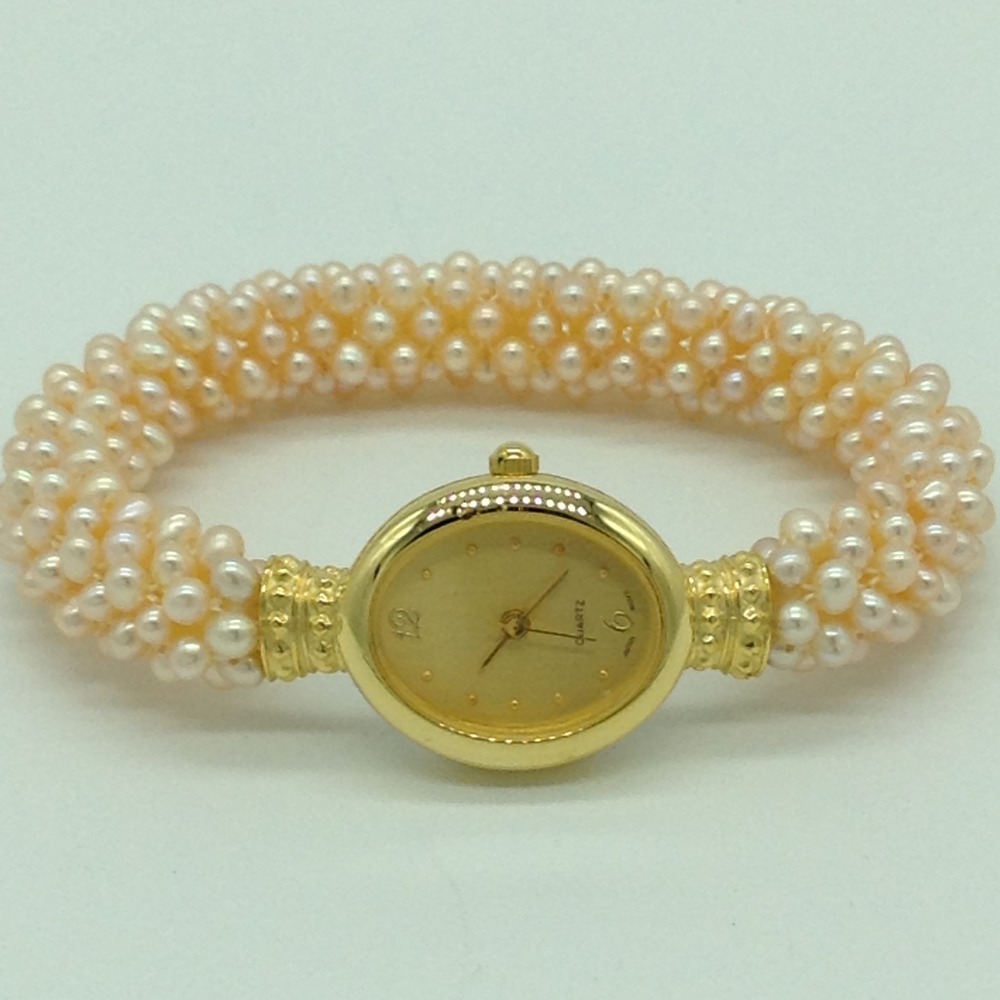 Freshwater Orange Seed Jali Pearls Watch JBG0245
