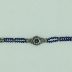 Natural lapis lazuli round designer concealed watch jbg0240