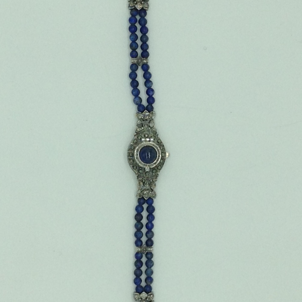 Natural lapis lazuli round designer concealed watch jbg0240