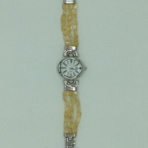 Natural citrine chips beeds 3 layers watch jbg0239