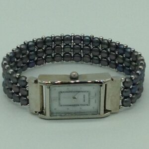 Freshwater Black Button Pearls 3 Layers Watch JBG0238