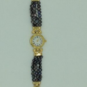 Freshwater Black Kudkal Pearls 3 Layers Designer Watch JBG0234