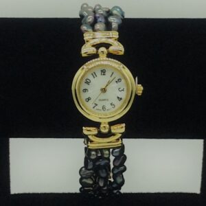 Freshwater Black Kudkal Pearls 3 Layers Designer Watch JBG0234