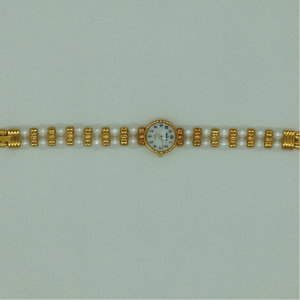 Freshwater White Potato Pearls 2 Layers Designer Watch JBG0232