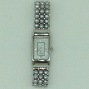 Freshwater grey button pearls 3 layers watch JBG0227