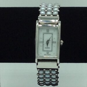 Freshwater grey button pearls 3 layers watch JBG0227