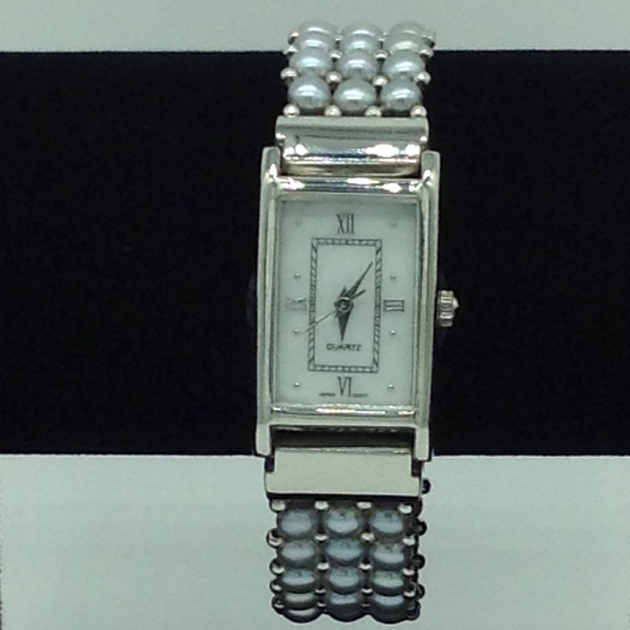 Freshwater grey button pearls 3 layers watch JBG0227
