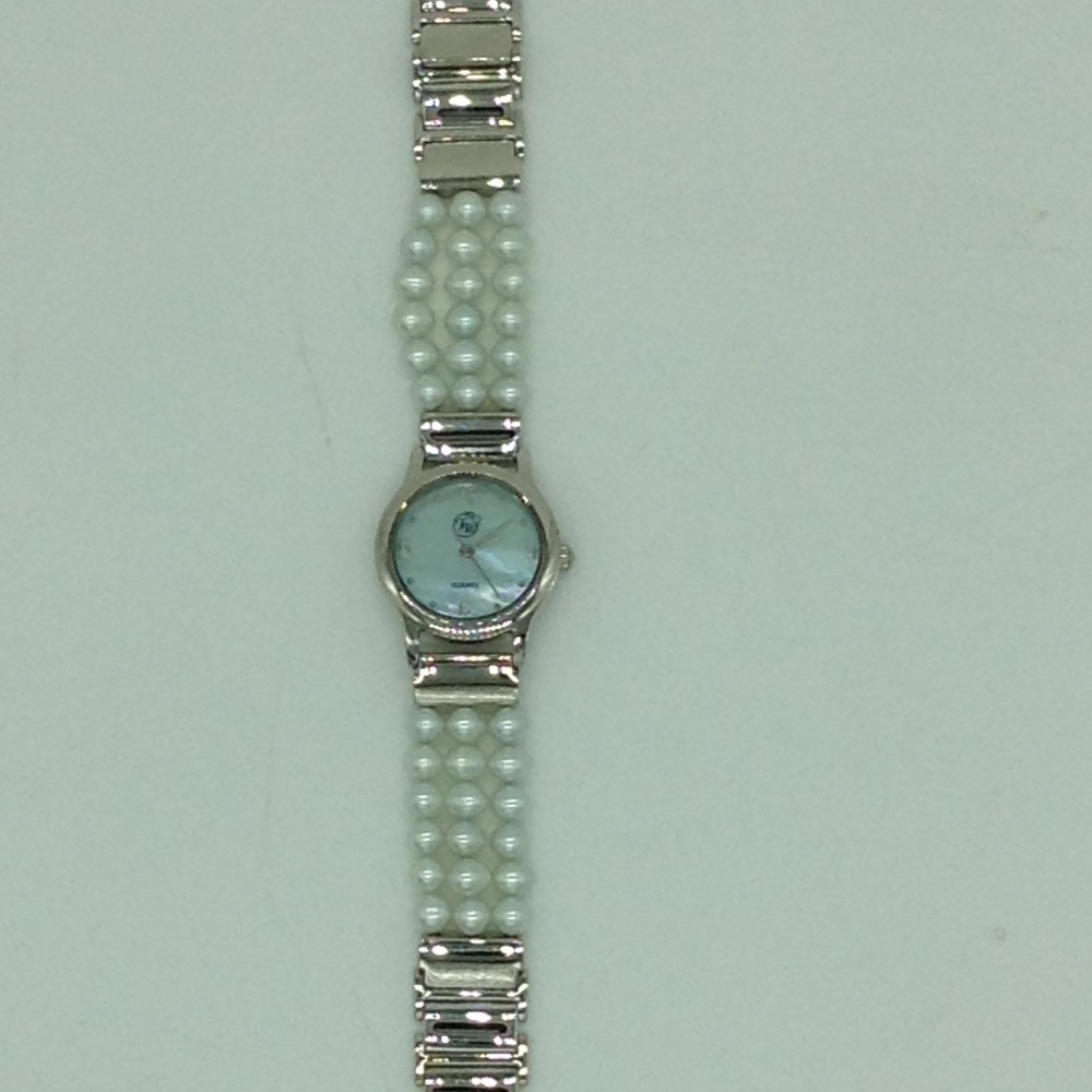 Freshwater Green Round Pearls 3 Layers Watch JBG0223