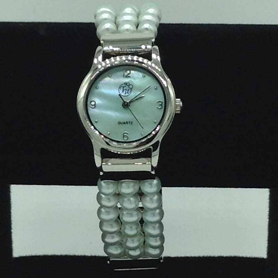 Freshwater Green Round Pearls 3 Layers Watch JBG0223