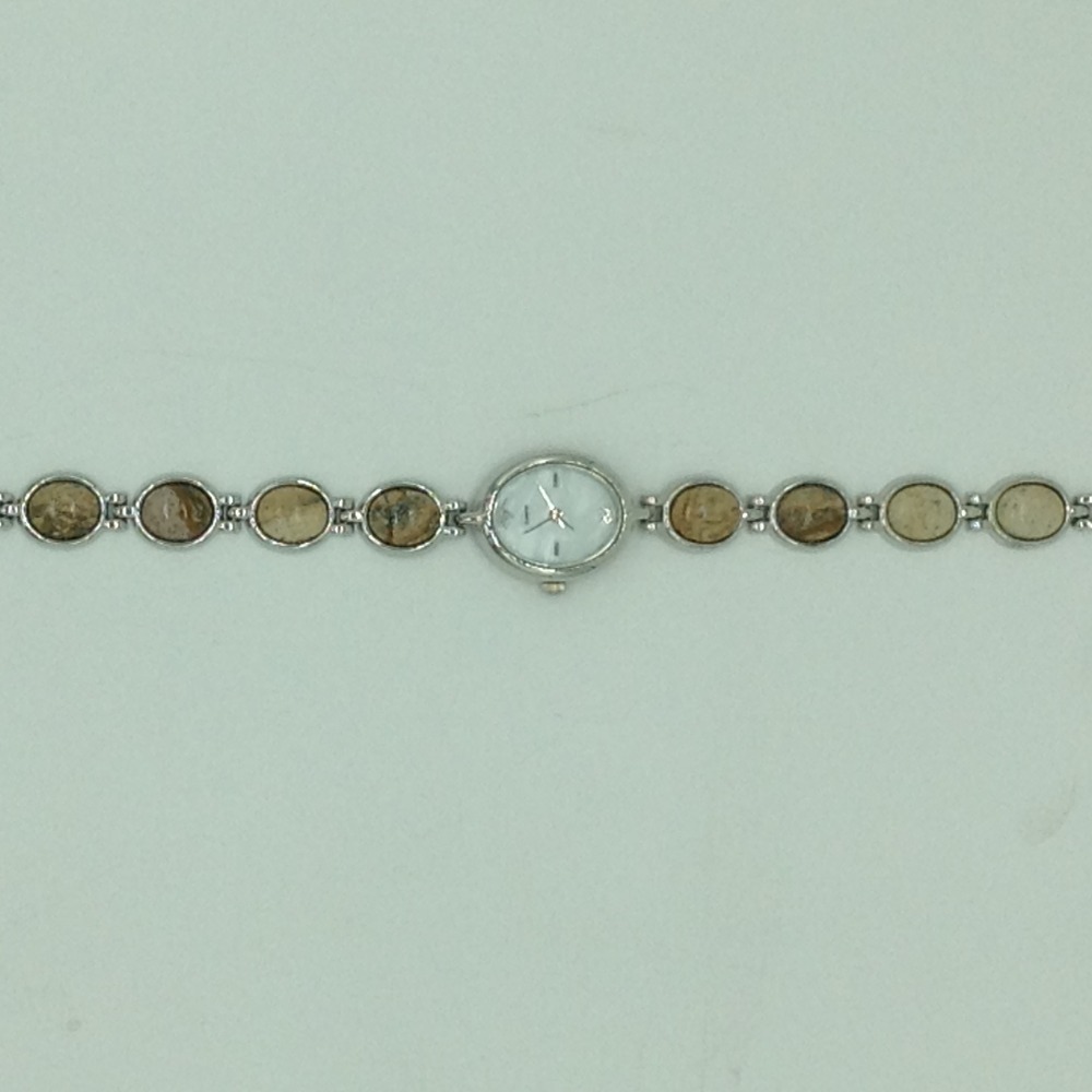 Natural Tiger Stone Oval Designer Watch JBG0220