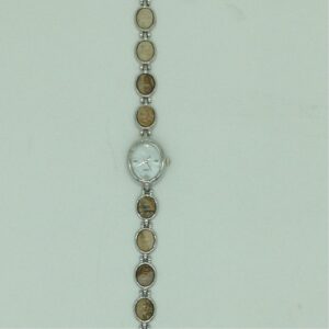 Natural Tiger Stone Oval Designer Watch JBG0220