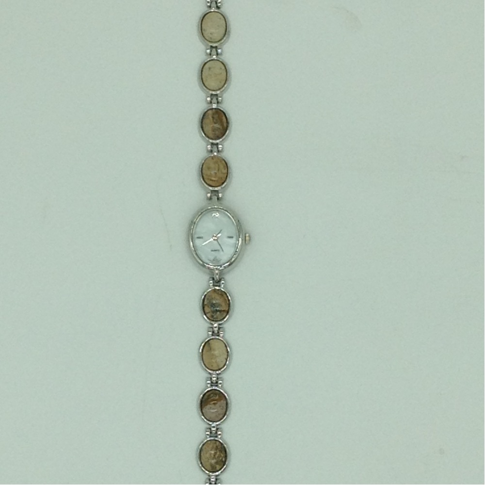 Natural Tiger Stone Oval Designer Watch JBG0220