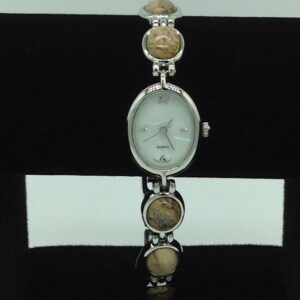 Natural Tiger Stone Oval Designer Watch JBG0220