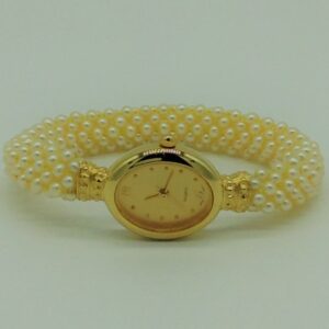 Freshwater Cream Seed Jali Pearls Watch JBG0214