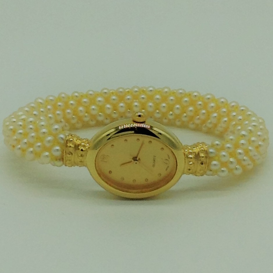 Freshwater Cream Seed Jali Pearls Watch JBG0214