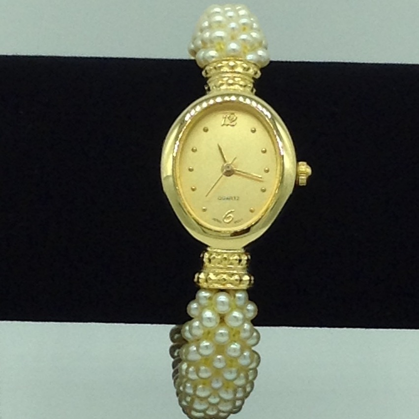 Freshwater Cream Seed Jali Pearls Watch JBG0214