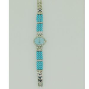 Round Turquoise Beeds 3 Layers Watch JBG0212