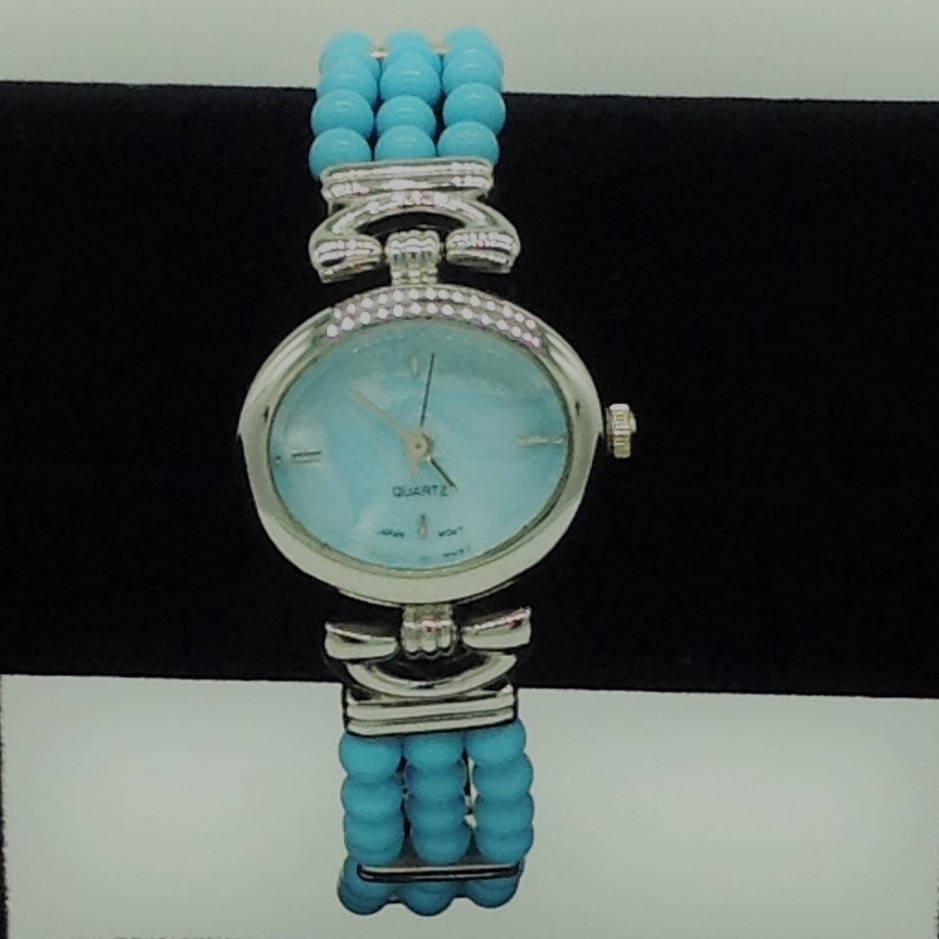 Round Turquoise Beeds 3 Layers Watch JBG0212