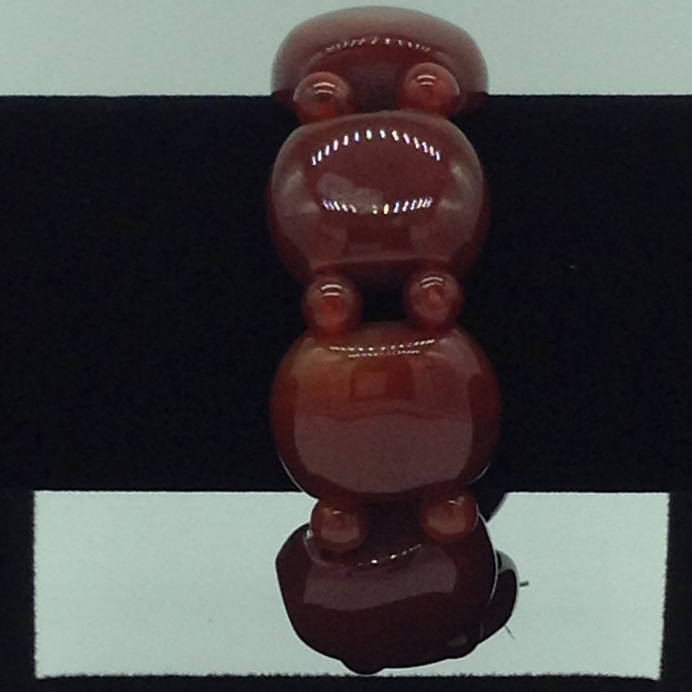 Red Amber Stone Elastic Bracelet JBG0200