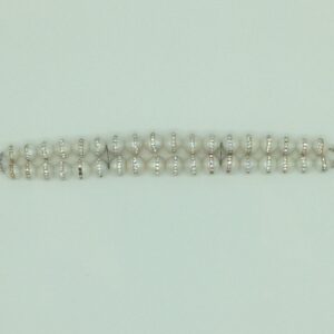 White Round Jagmag Pearls 2 Layers Bracelet JBG0196