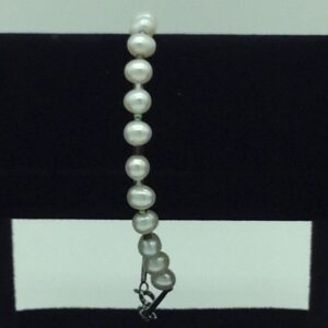 White Potato Pearls With Multi Semi Beeds 1 Layers Bracelet JBG0193