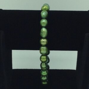 Green Oval Pearls 1 Layers Bracelet JBG0183