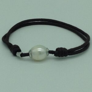 White Oval Pearls Thread Bracelet JBG0177