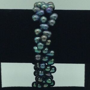 Grey Drop Pearls 2 Layer Elastic Bracelet JBG0164