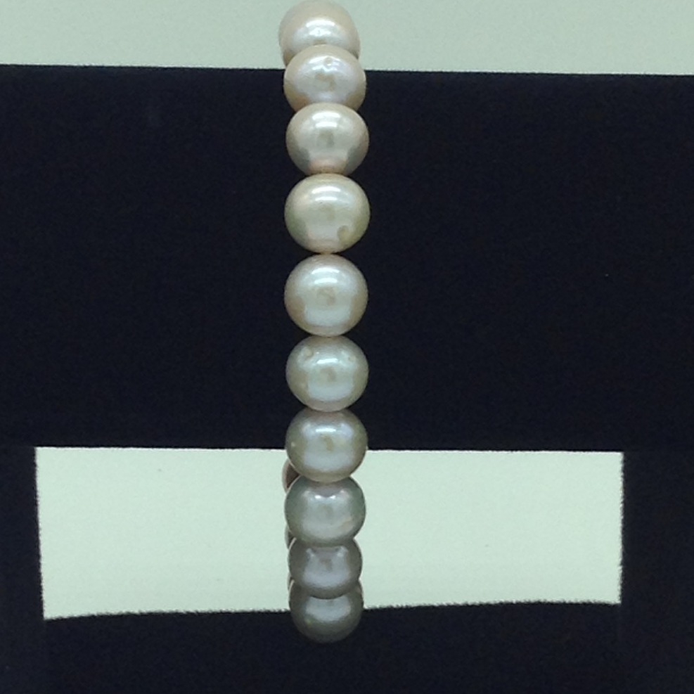 Pink Round Pearls 1 Layers Bracelet JBG0104