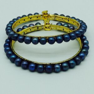 Black Round Pearls Bangles JBG0092