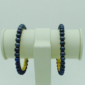 Black Round Pearls Bangles JBG0092