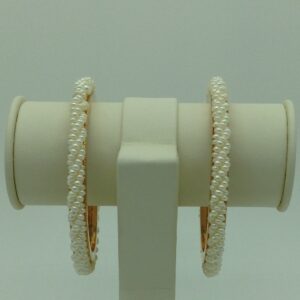 White Seed Pearls 3 Layers Bangles JBG0089