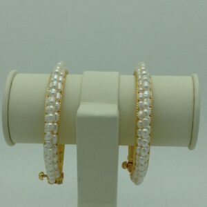 White Rice Pearls 3 Layers Bangles JBG0088